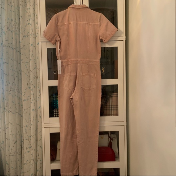 Young Fabulous And Broke Pink Denim Utility Jumpsuit Barbie core Size X-Small - Picture 3 of 6